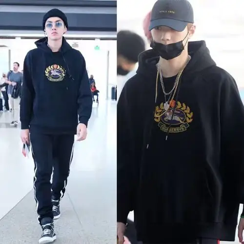 【18秋冬 吴亦凡同款】burberry/博柏利 典藏绣标宽松连帽男女款卫衣