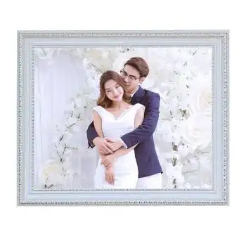 婚纱照相框摆台照片挂墙创意组合实木相片框影楼结婚 白色欧式相框 8