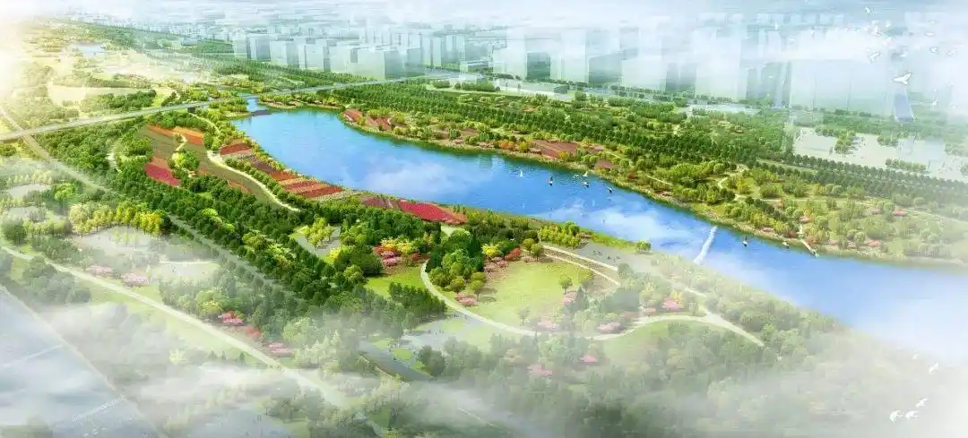 以"绿色,生态,自然"为主题,高标准对磁河(木刀沟)新乐城区段实施生态