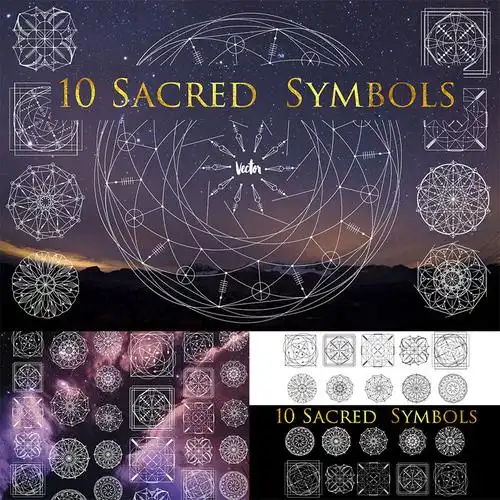 宇宙星座天文星系创意几何图形矢量图案eps ai矢量设计素材ai232