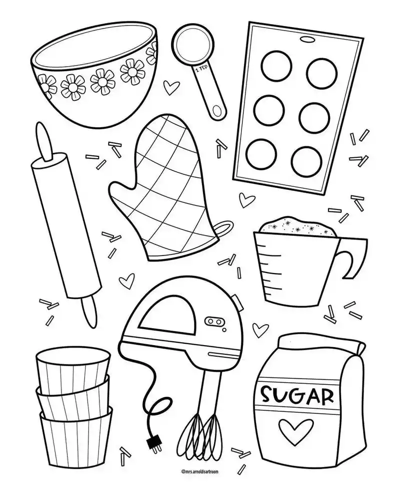 生活用品简笔画来喽.#黑白线描画 #图文伙伴计划 #图文潜力 - 抖音