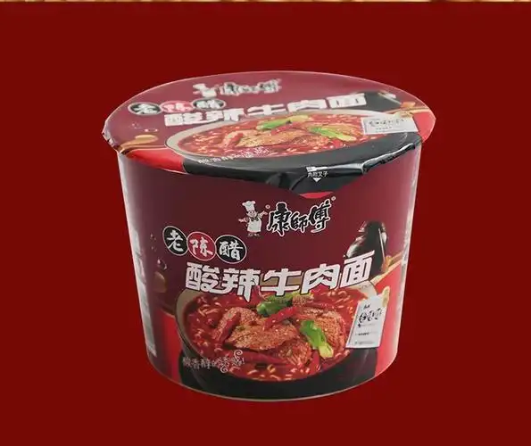 蓝湾康师傅酸辣牛肉面桶装
