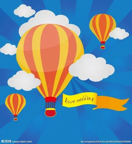 卡通热气球图片