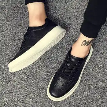 专柜香港男鞋子中国有嘻哈明星吴亦凡同款小白鞋厚底增高潮鞋 黑色