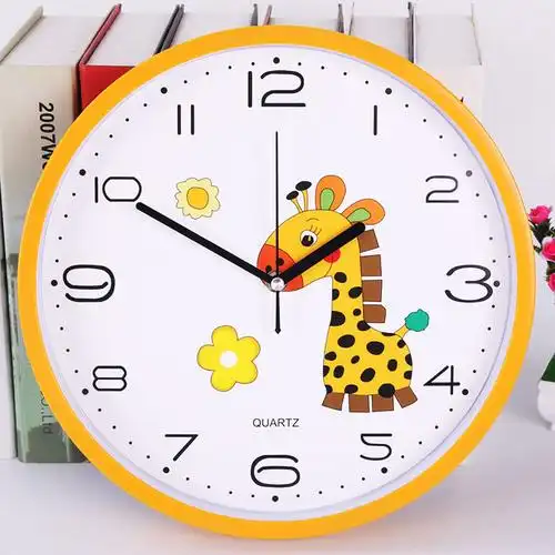 10英寸 静音卡通挂钟钟客厅卧室钟表可爱儿童房钟表幼儿园卡通钟表