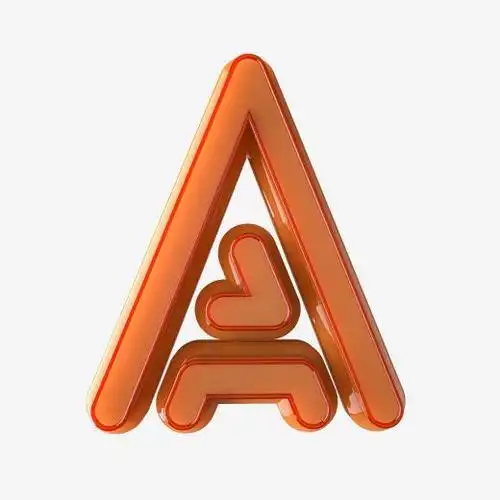 3d创意英文字母玉石效果a