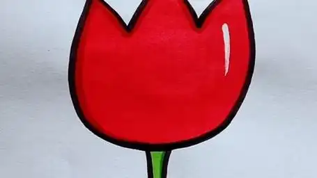 用字母w和u画小花,送给妈妈 #儿童简笔画 #新知创作人 #一起学画画