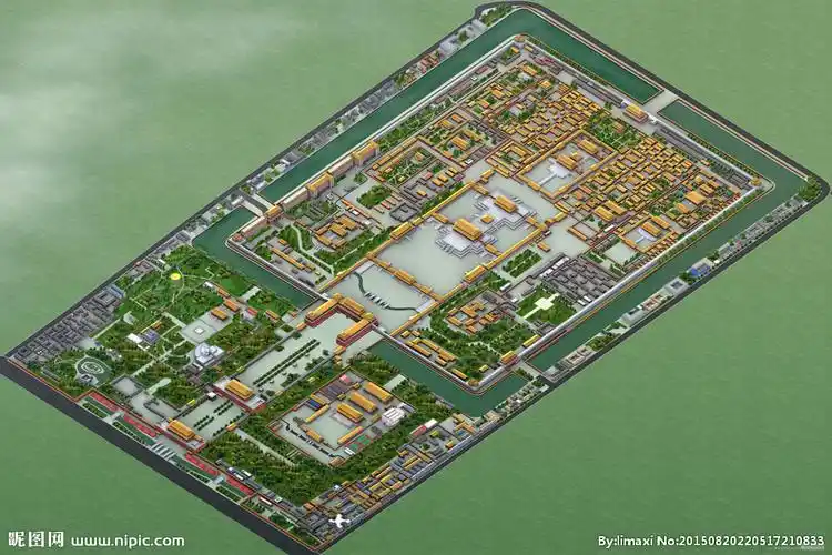 故宫全景鸟瞰效果图图片
