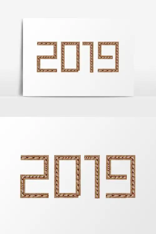 创意皮革缝线风格2019年数字设计