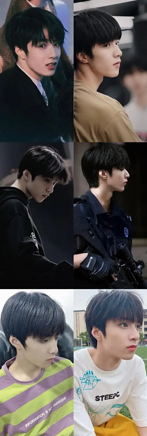 刘耀文晒侧脸照