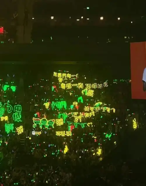 王一博尖叫之夜粉丝应援#来欣赏浪漫的灯牌,果子一出手,就知有没有