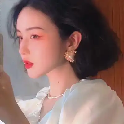小清新可爱的真人女生头像简约干净