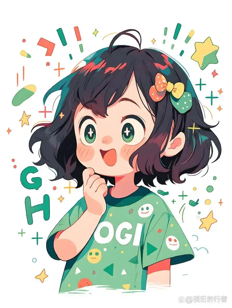 画画记录一夏丨可爱卡通头像 今日笑容分你一半 0202020202