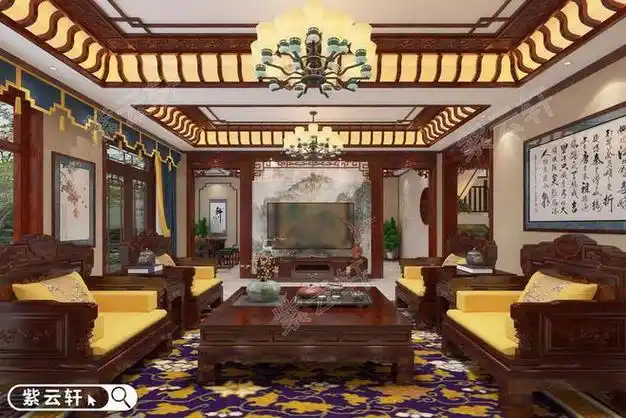 别墅客厅中式装修在茗香古韵中凸显传统家居的美妙|家具|红木|软装