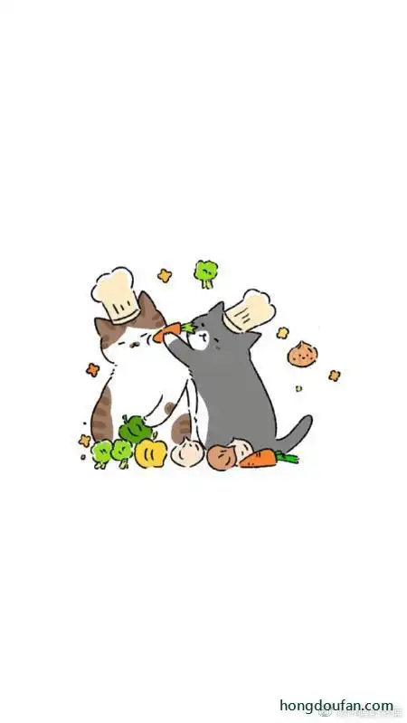 9张超级可爱的手绘小猫咪读书的睡觉的玩耍的洗泡泡浴的小猫咪