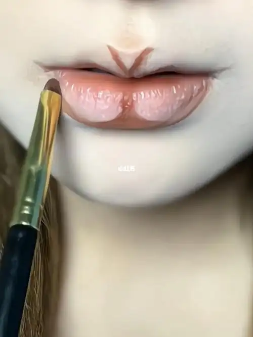 素描立体唇妆教程78