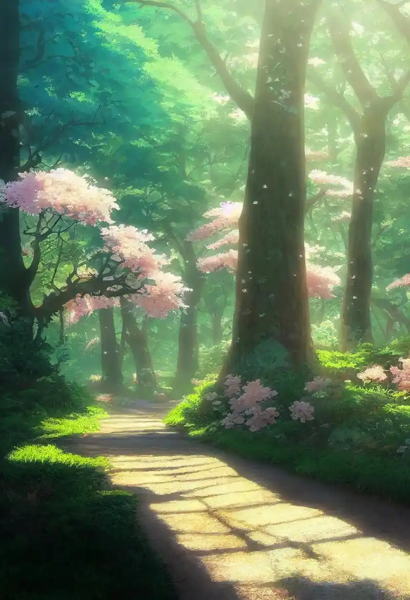 图文伙伴计划 本期主题:樱花林,小径,植被,阳光,郁郁葱葱,幻想,风景