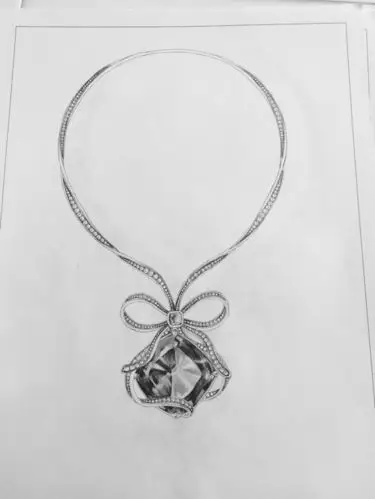 精美绝伦的珠宝首饰设计不一般的素描彩铅手绘