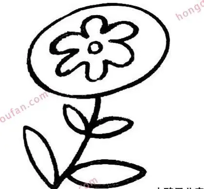 圆圆的牵牛花卡通手绘简笔画大全