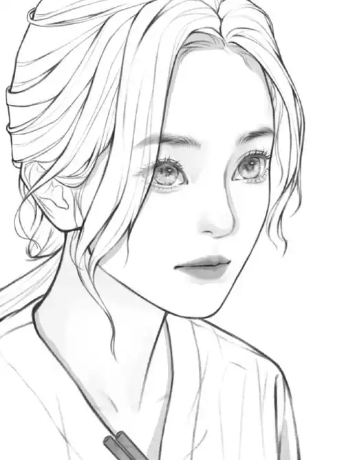 谢谢你医生 肖砚笔刷:花花常用#杨幂  #谢谢你医生  #线稿  #绘画