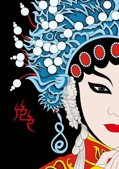 有一张戏曲半张脸的图特别好看,找不着原图了.这个的原图谁有吗