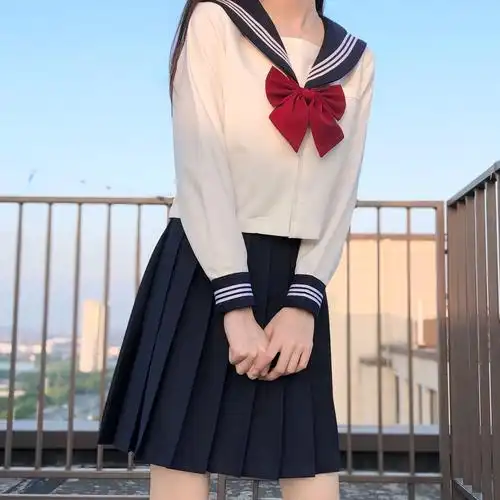正统jk制服基础款白三本学生不良水手全套学生校服