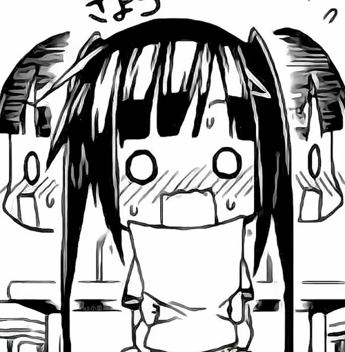 黑白日系漫画头像