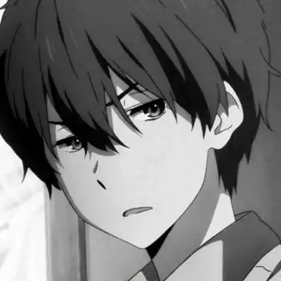 二次元丧系男头/高冷黑白_卡通动漫头像_我要个性网