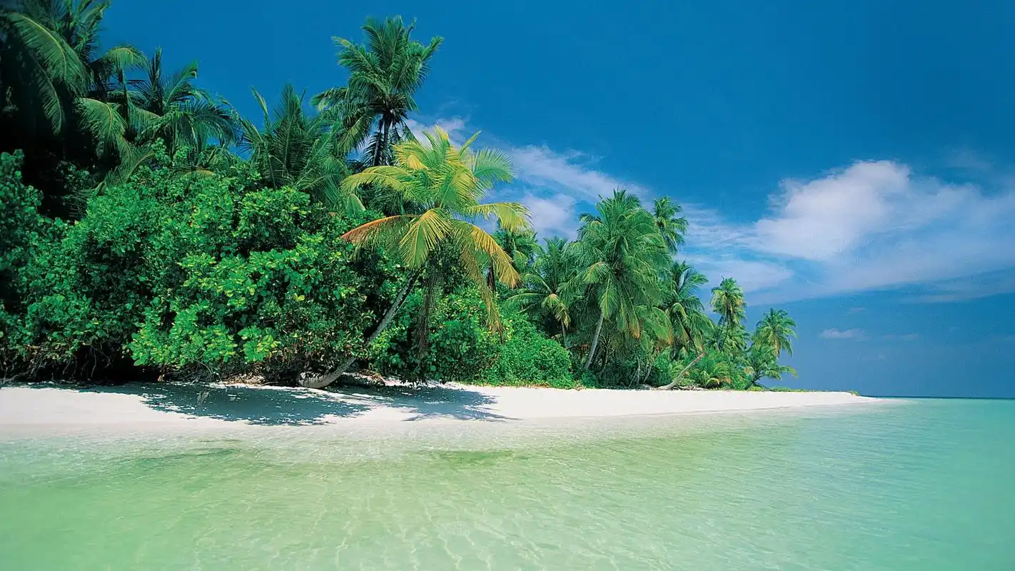 美丽的旅游胜地马尔代夫沙滩蓝天风景图片桌面壁纸(2)高清大图预览192