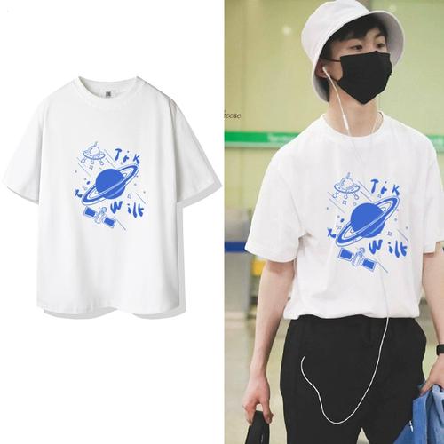 时代少年团马嘉祺同款联名周边快乐星球宇宙衣服纯棉短袖t恤男女