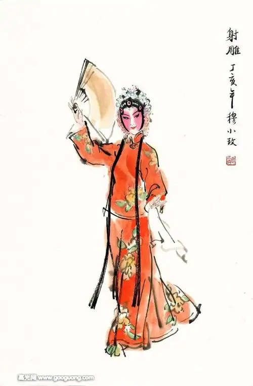 国画中水墨画是很常见的,有不少名人都比较喜欢画水墨画,用水墨画戏曲