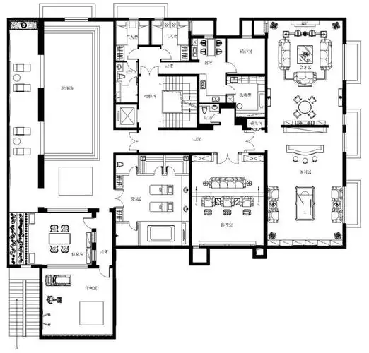 法式风格别墅2000平米6000万-龙湖颐和原著装修案例-北京房天下家居