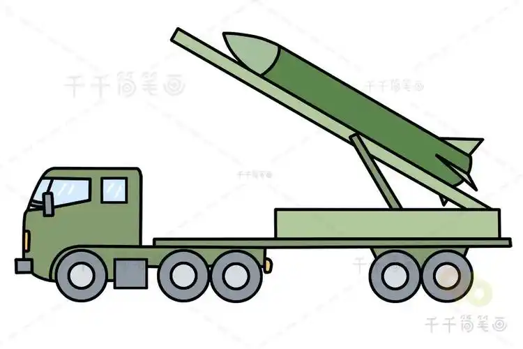 导弹车图简笔画