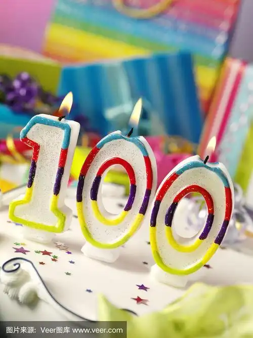 数字一百生日蜡烛
