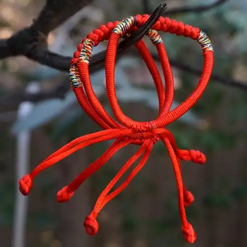 道家开光 本命年护身红绳 男款女款转运化太岁辟邪压惊可调节手绳