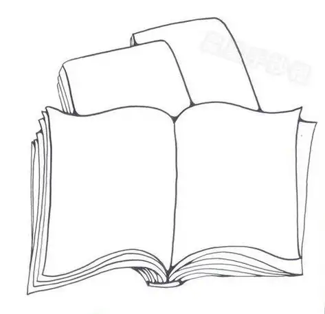 笔画,一摞书的画法图片如何画一本打开的书简笔画图解教程一本书简笔
