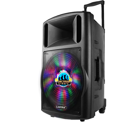 岚焰18寸户外广场广场舞舞台音响大功率蓝牙移动拉杆广场音箱