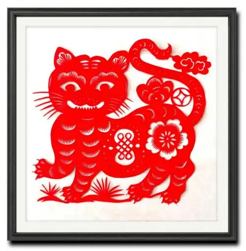 67陕西榆林佳县老虎剪纸作品展