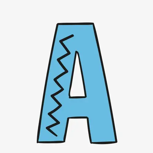 字母蓝色字母a