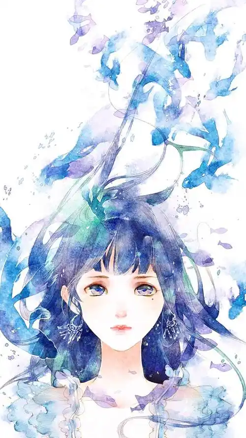 动漫水彩画动漫水彩画图片