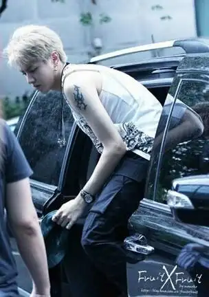 男明星吴亦凡手臂蝎子图腾纹身图案