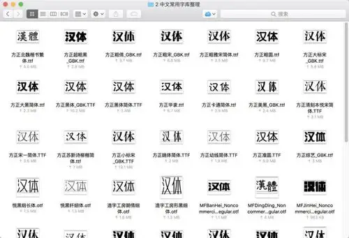 字体设计类型分类说明