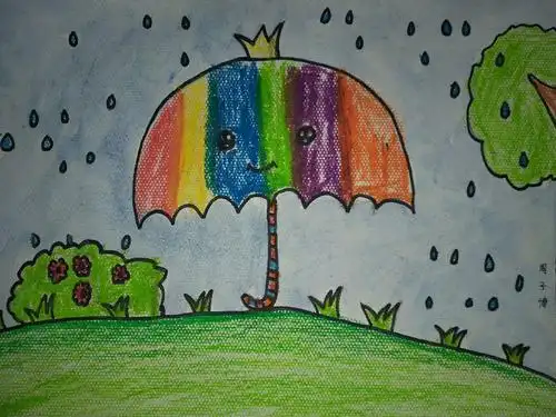 寒假班 少儿美术《小花伞》