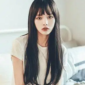 假发女长直发长发黑色自然空气刘海无痕整顶全头套式姬发古风cos