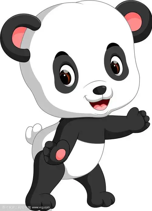 可爱的熊猫宝宝卡通