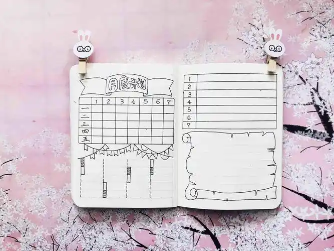 简单实用的周计划手帐简笔画