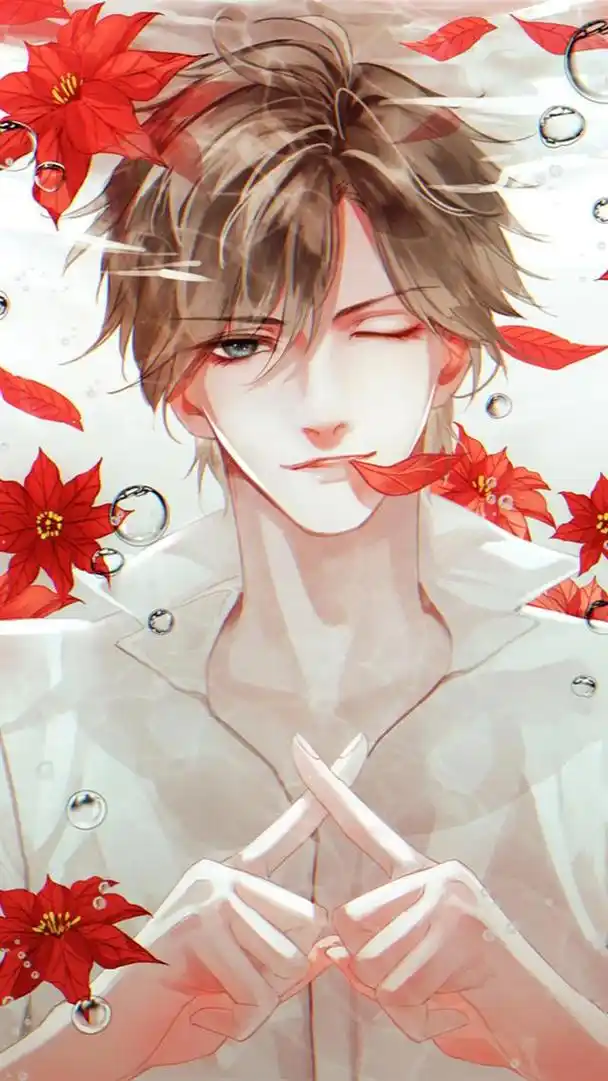 霸道总裁风格插画,棱角分明的脸庞时而温柔时而酷帅,打动少女心