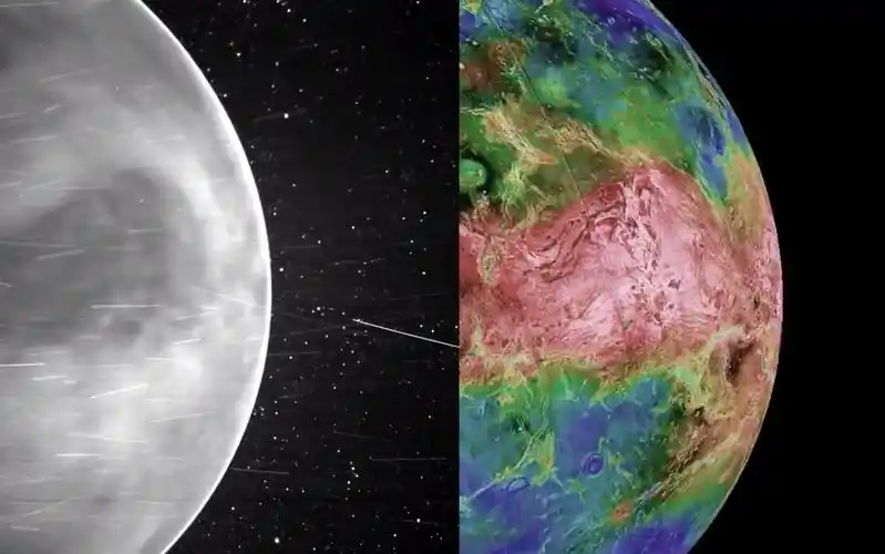 nasa 帕克太阳探测器首次从太空拍摄了金星表面的可见光图像