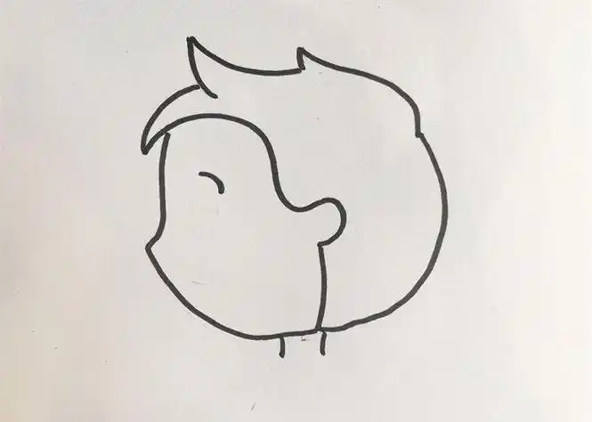 人侧脸轮廓简笔画写真