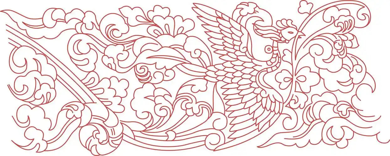 凤凰剪纸图片 图案,剪纸,凤凰,龙纹,图腾,凤, _ 图片网